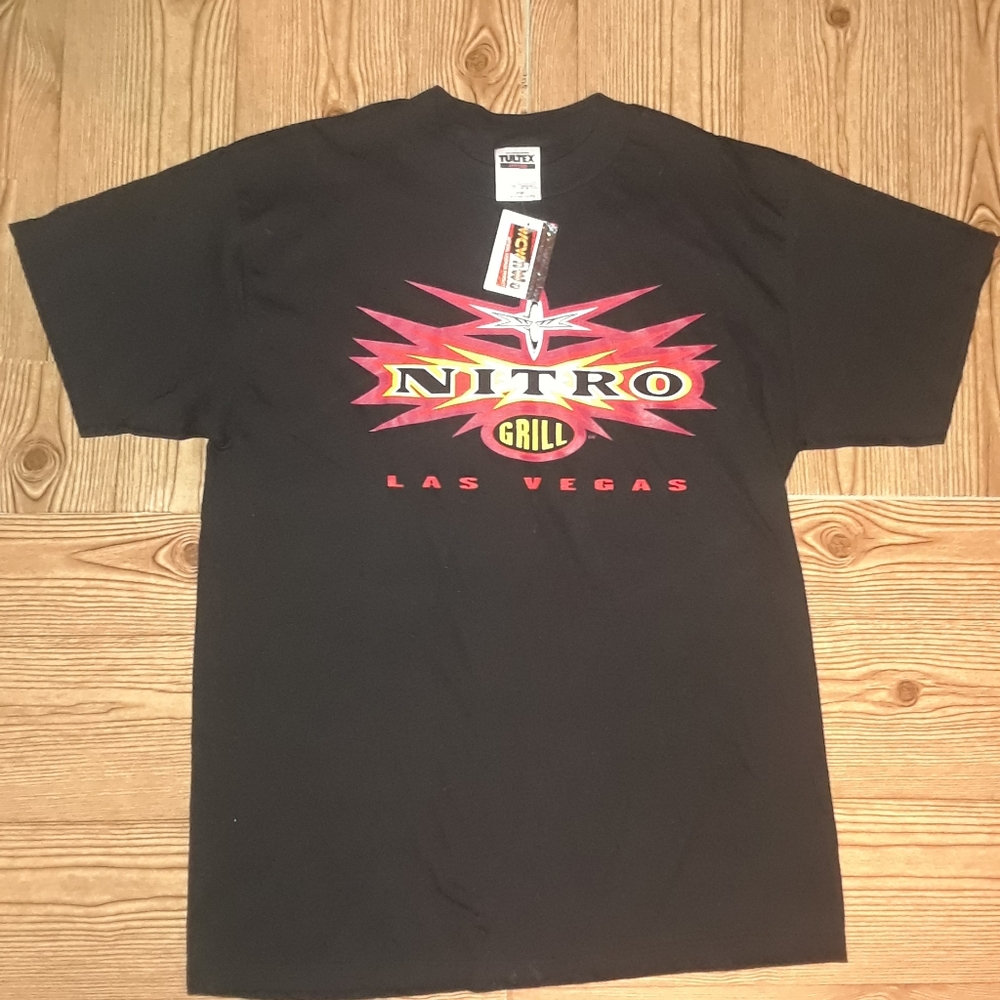 Vintage 90s WCW Nitro Promo Tshirt Sz L